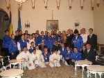 Greeting ceremony Romanian Presidency 2004