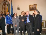 Greeting ceremony Romanian Presidency 2004
