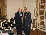 Greeting ceremony Romanian Presidency 2004