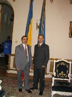 Greeting ceremony Romanian Presidency 2004