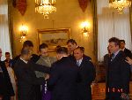 Greeting ceremony Romanian Presidency 2004