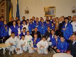 Greeting ceremony Romanian Presidency 2004